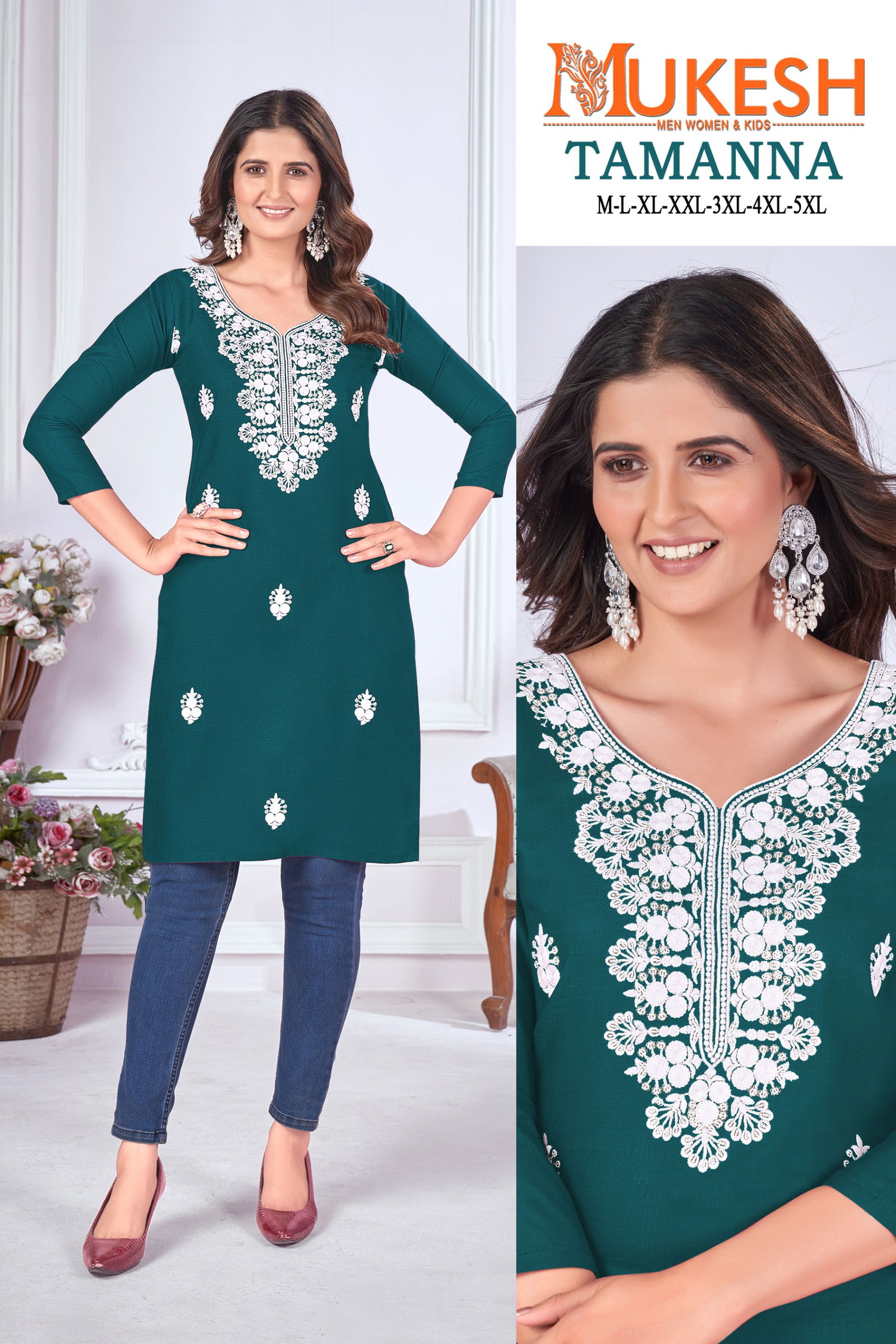 Tamanna Magic Cotton Slub Embroidery Kurti Wholesale Market In Surat